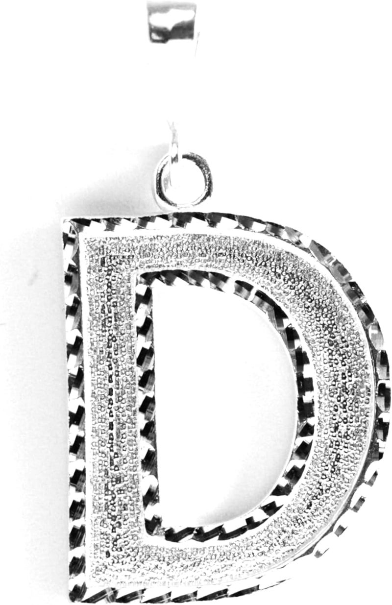 Deidreamers Personalized 1.0 Inch Solid.925 Sterling Silver Initial A-Z Charm - Image 1